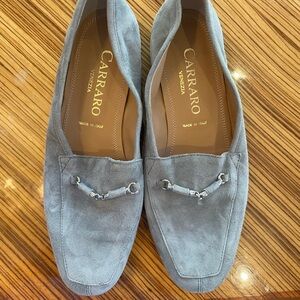 Andrea Carrano Gray suede Loafers 38.5/ 8 US